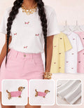 T-shirt Doggy Chic Ricamo Mini