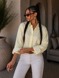 Camicia con collo e polsino a righe