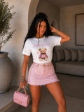 T-shirt Bonjour Teddy Love