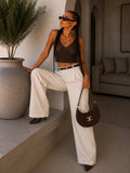 Top crochet con scollo a V