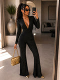 Tuta push up nero lurex