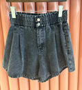 Short in jeans con elastico Black Ash