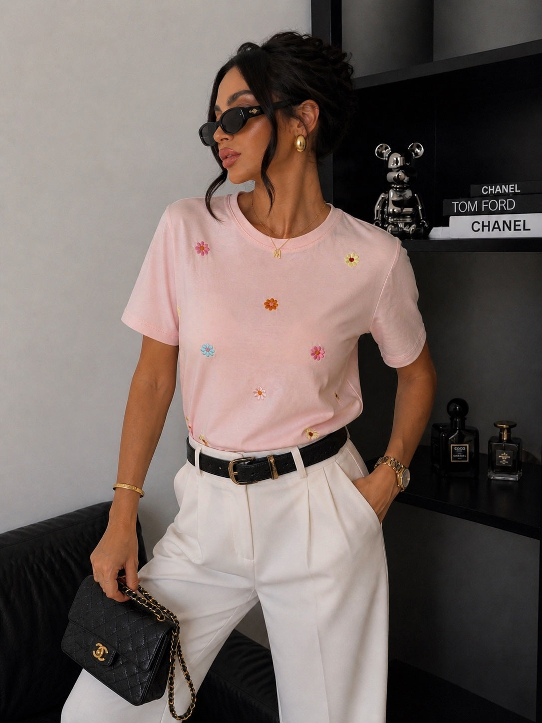 T-shirt con margherite