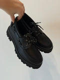Mocassino Chunky Nero con Suola Carrarmato