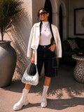 Bermuda Denim borchie Street