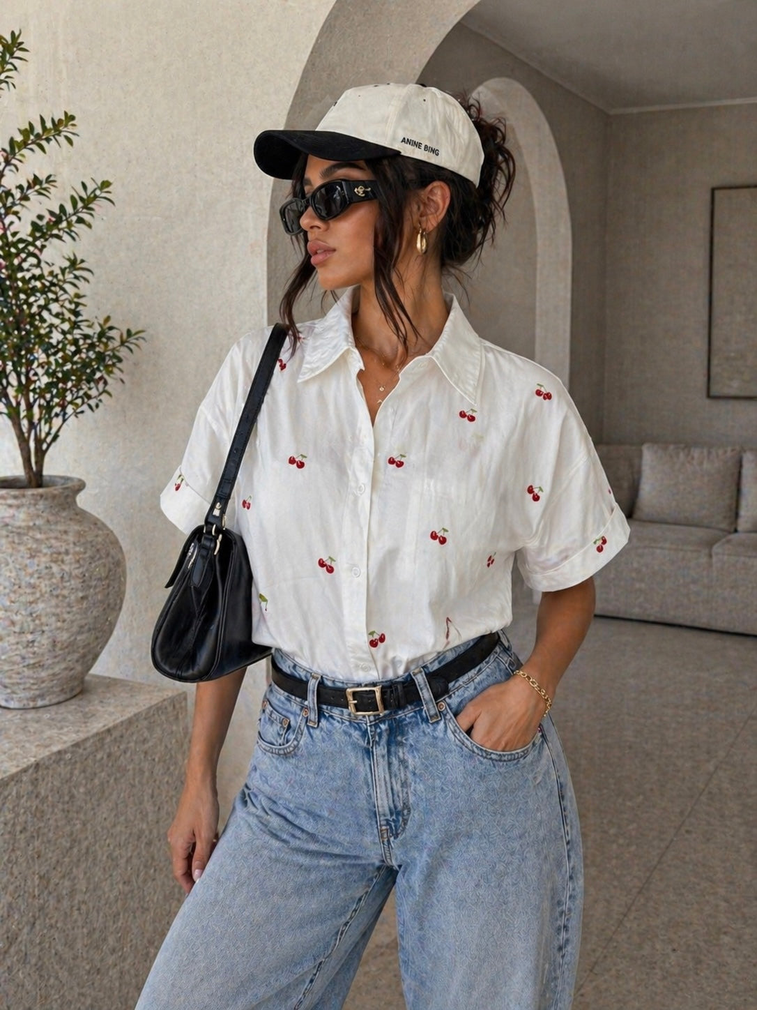 Camicia cherry cotone