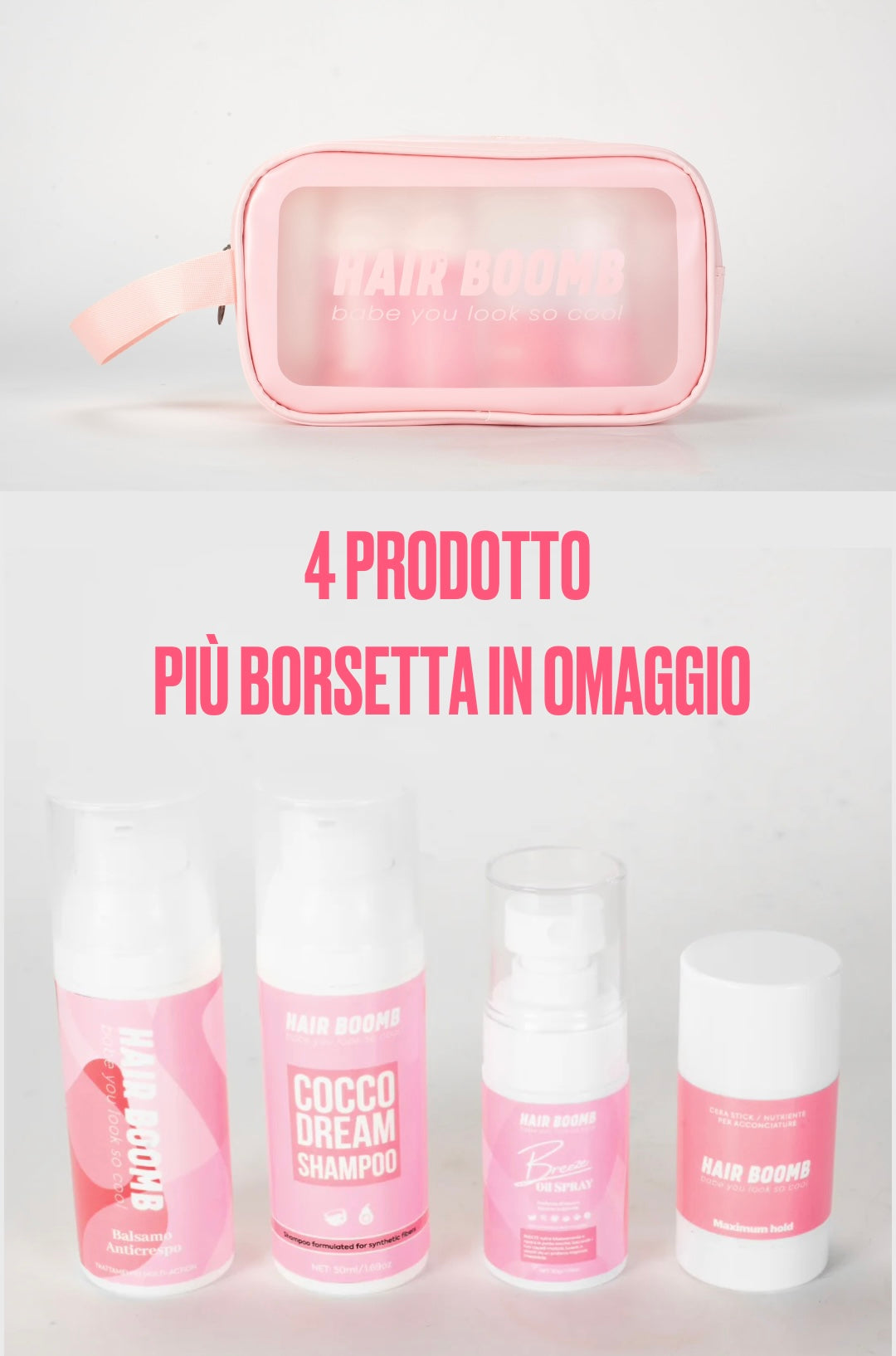Kit 4 pezzi mini size per la cura delle extension