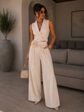 Set pantalone e smanicato cipria