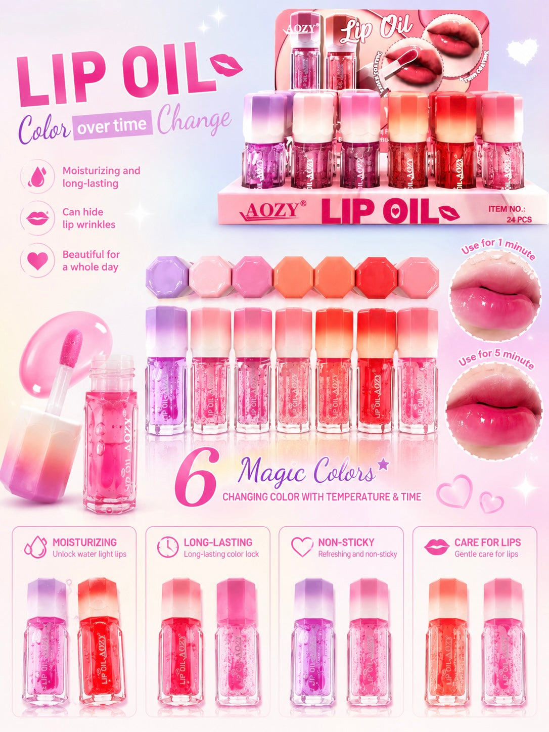 Magic Kiss Lip Oil – Color Change