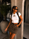 T-shirt fiocco animalier