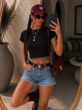 T-shirt crop in cotone vari colori