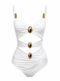 Bikini due pezzi body più gonna bianco