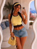 Top Lace Border con Pizzo