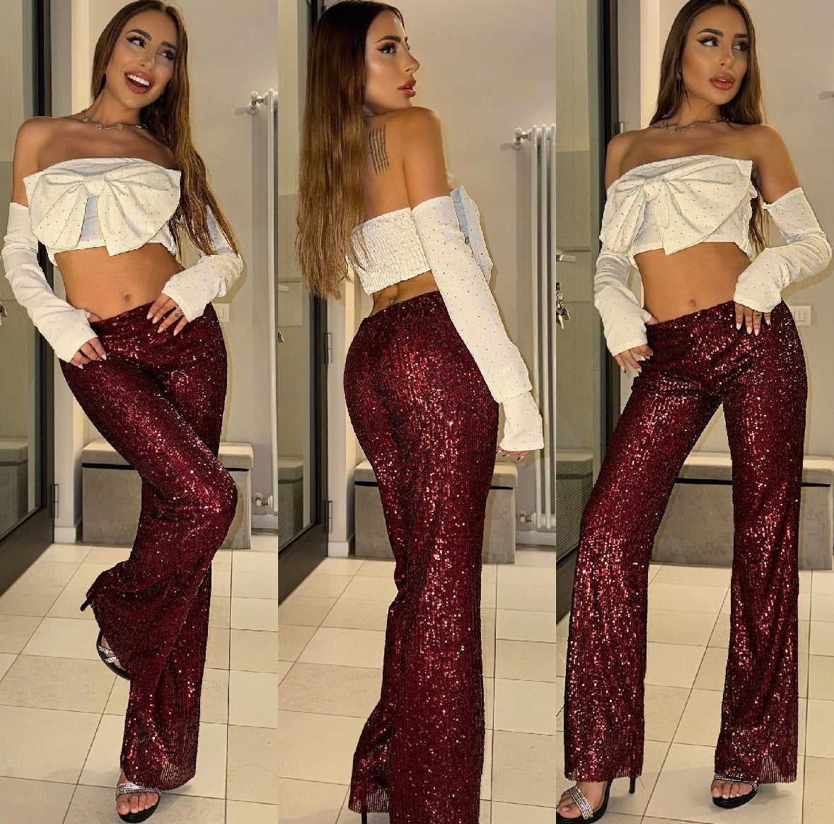 Pantalone in paillettes