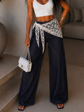 Jeans con bandana in pizzo