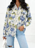 Camicia floreale in velo