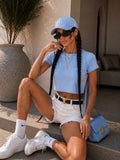 T-shirt crop in cotone vari colori