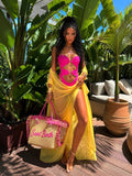 Costume intero con cuore fuxia