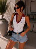 Body con fiocchetti e  colletto