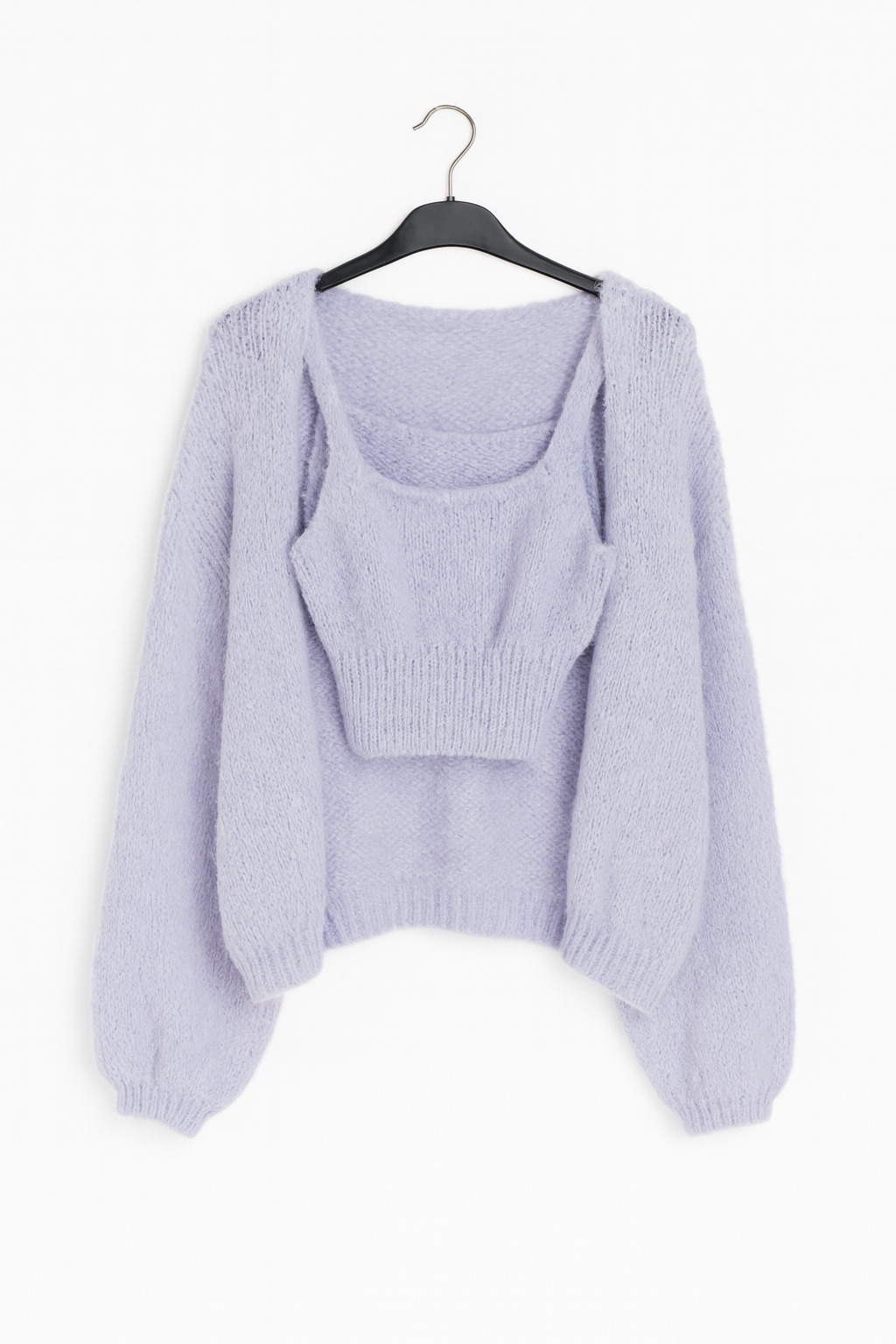 Maglione piu top Lovely Hearts rosa