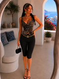 Top Jungle Animalier con alamari