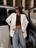 Blazer oversize con maniche in pizzo