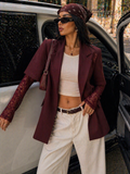 Blazer oversize con maniche in pizzo