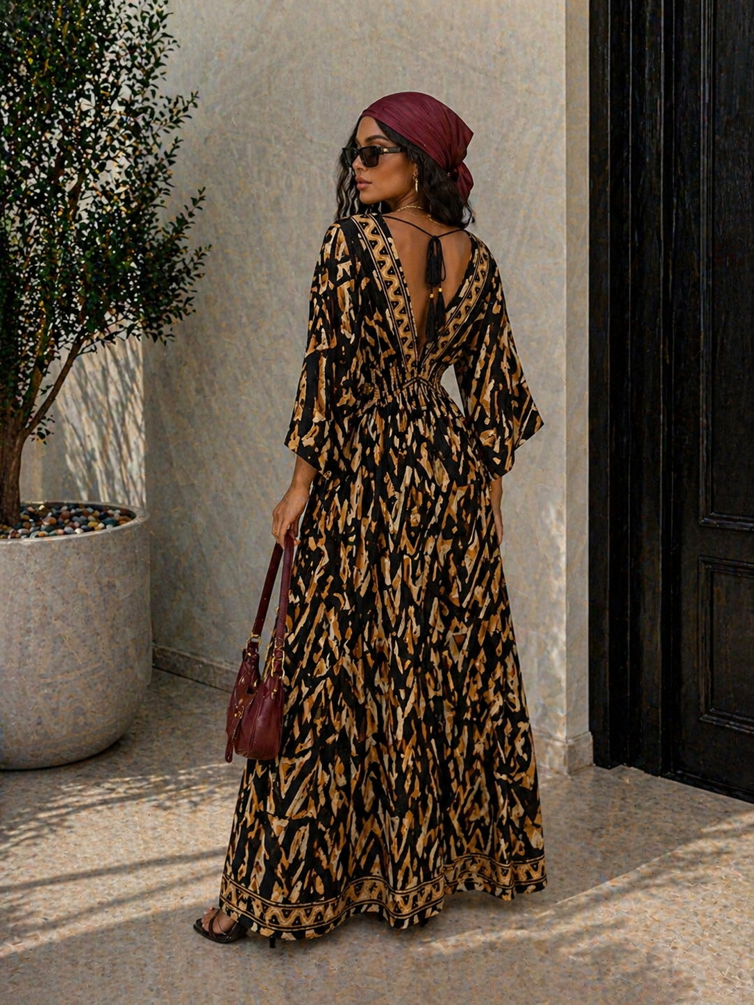 Abito Boho Chic Sahara in seta