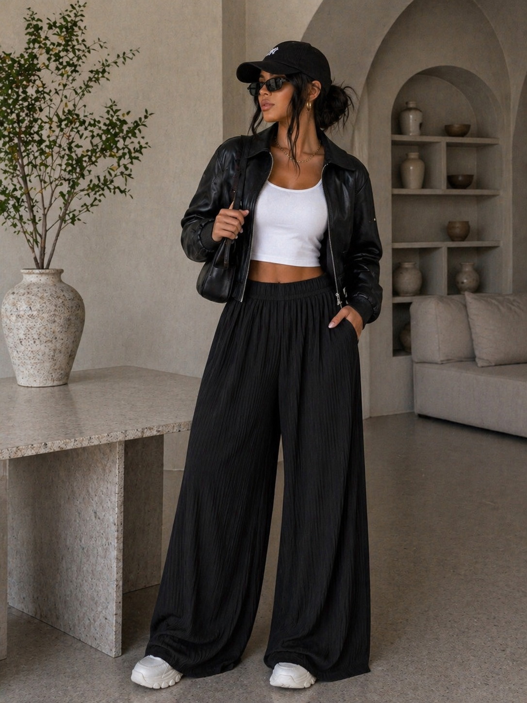 Pantalone Plissé Elegance