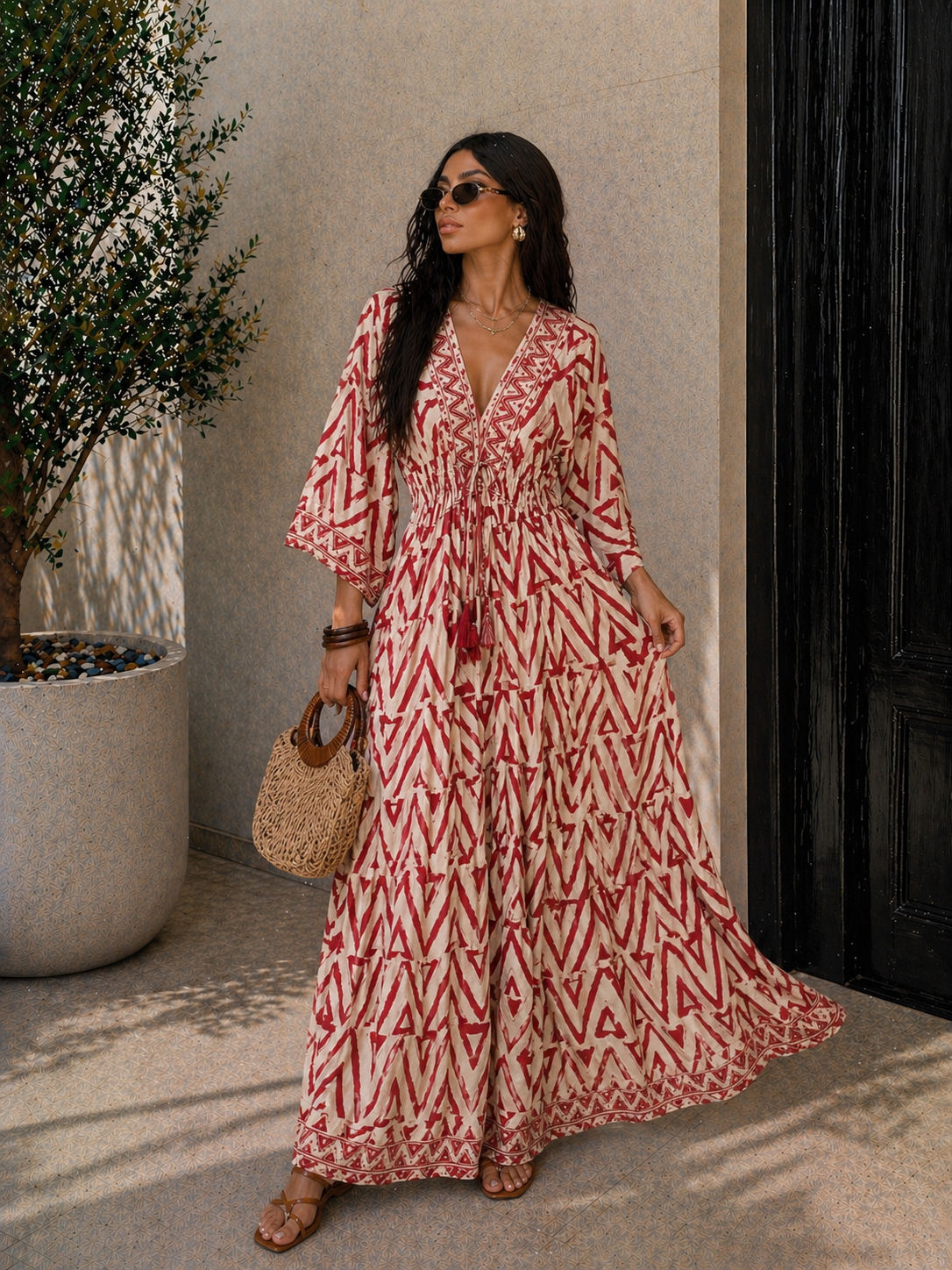 Abito Boho Chic Sahara in seta