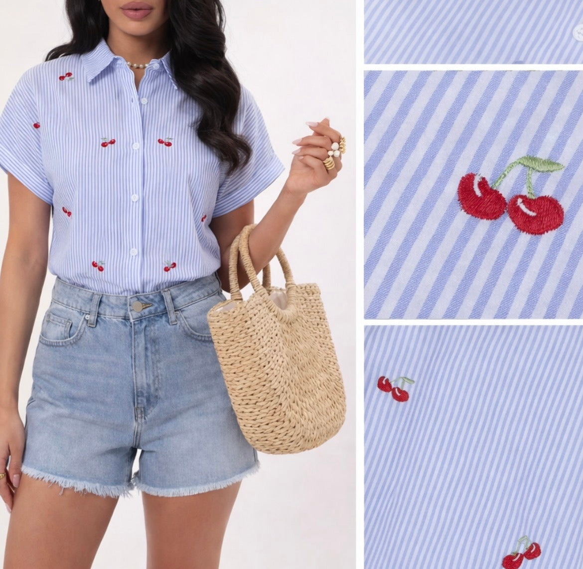 Camicia cherry cotone