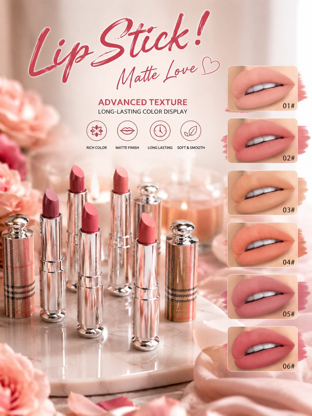 Rossetto Matte Love – Velvet Kiss Collection