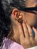 Ear cuff tre anelli oro