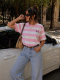 T-Shirt a righe con bassotto