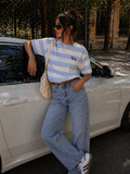 T-Shirt a righe con bassotto