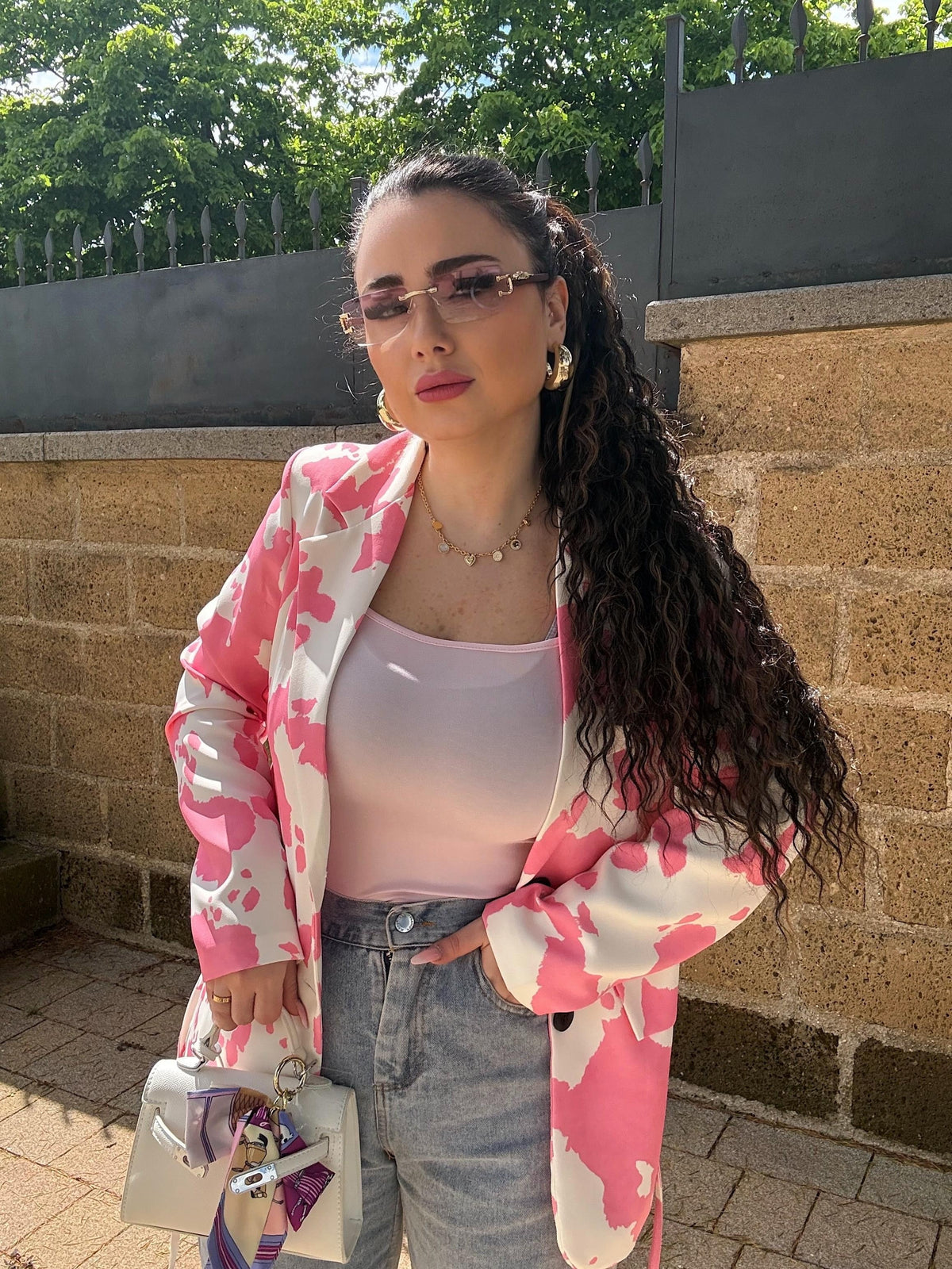 Giacca pink white