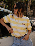 T-Shirt a righe con bassotto
