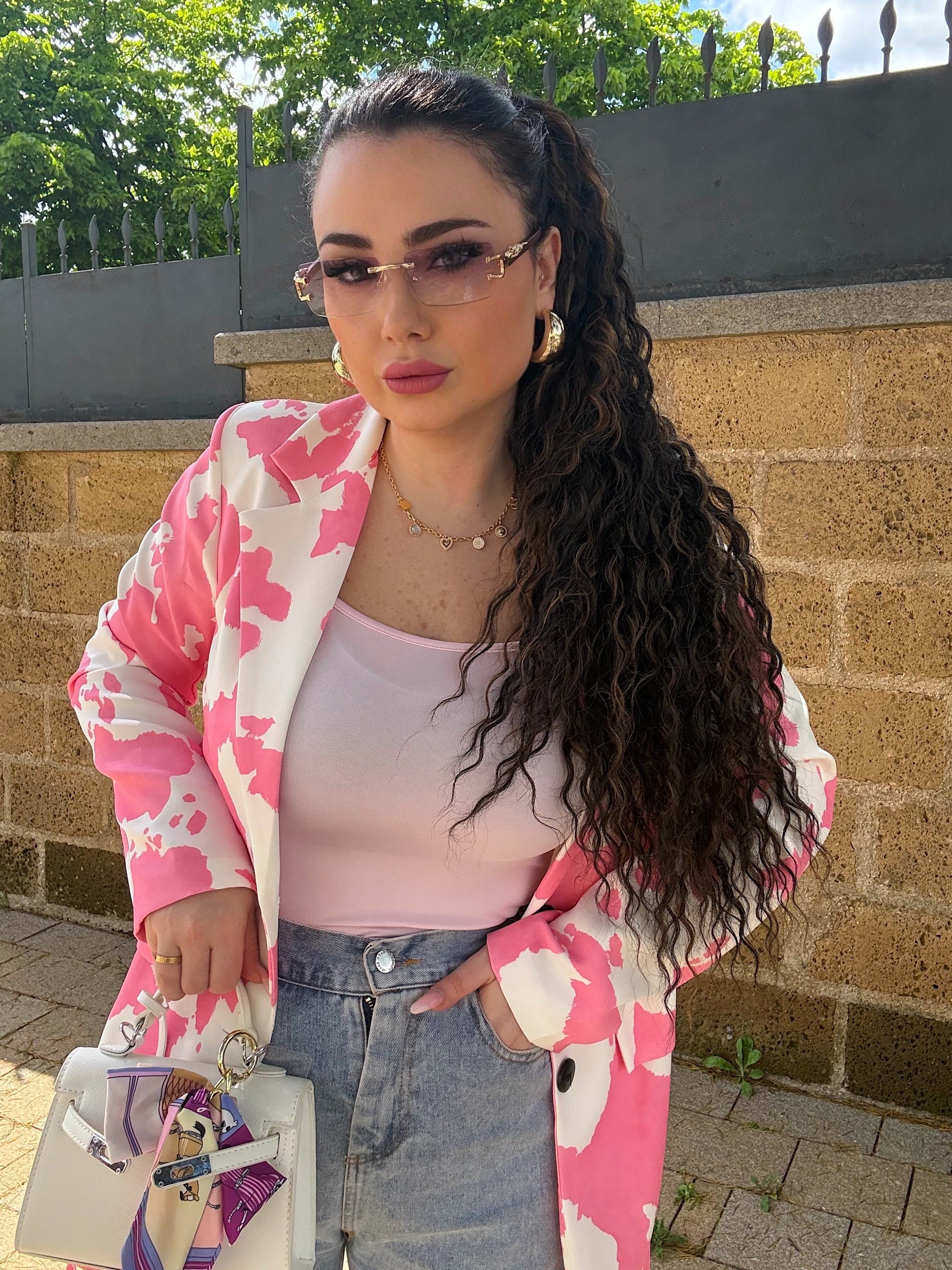 Giacca pink white