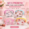 Pochette Trasparente Cute Collection – Panda & Teddy