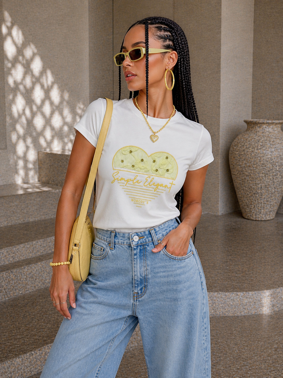 T-Shirt con cuore simple elegant