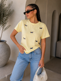T-shirt Doggy Chic Ricamo Mini