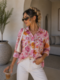 Camicia floreale in velo