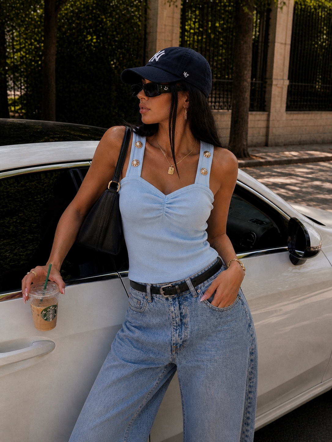 Top Bottoni Gold Chic