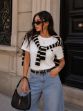 T-shirt con dettaglio cuore  e coprispalle