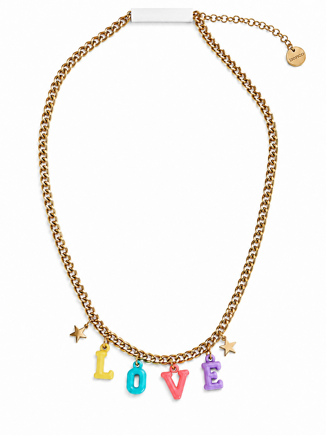 Collana Gold con Charms Colorati