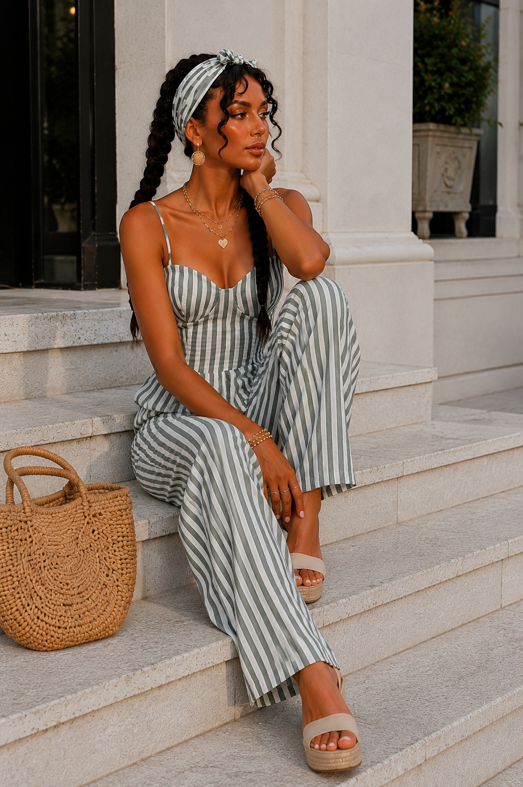 Completo Righe Candy Chic