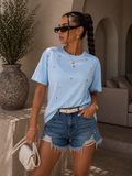 T-shirt Cuori Brillantini Love Basic