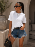 T-shirt Cuori Brillantini Love Basic