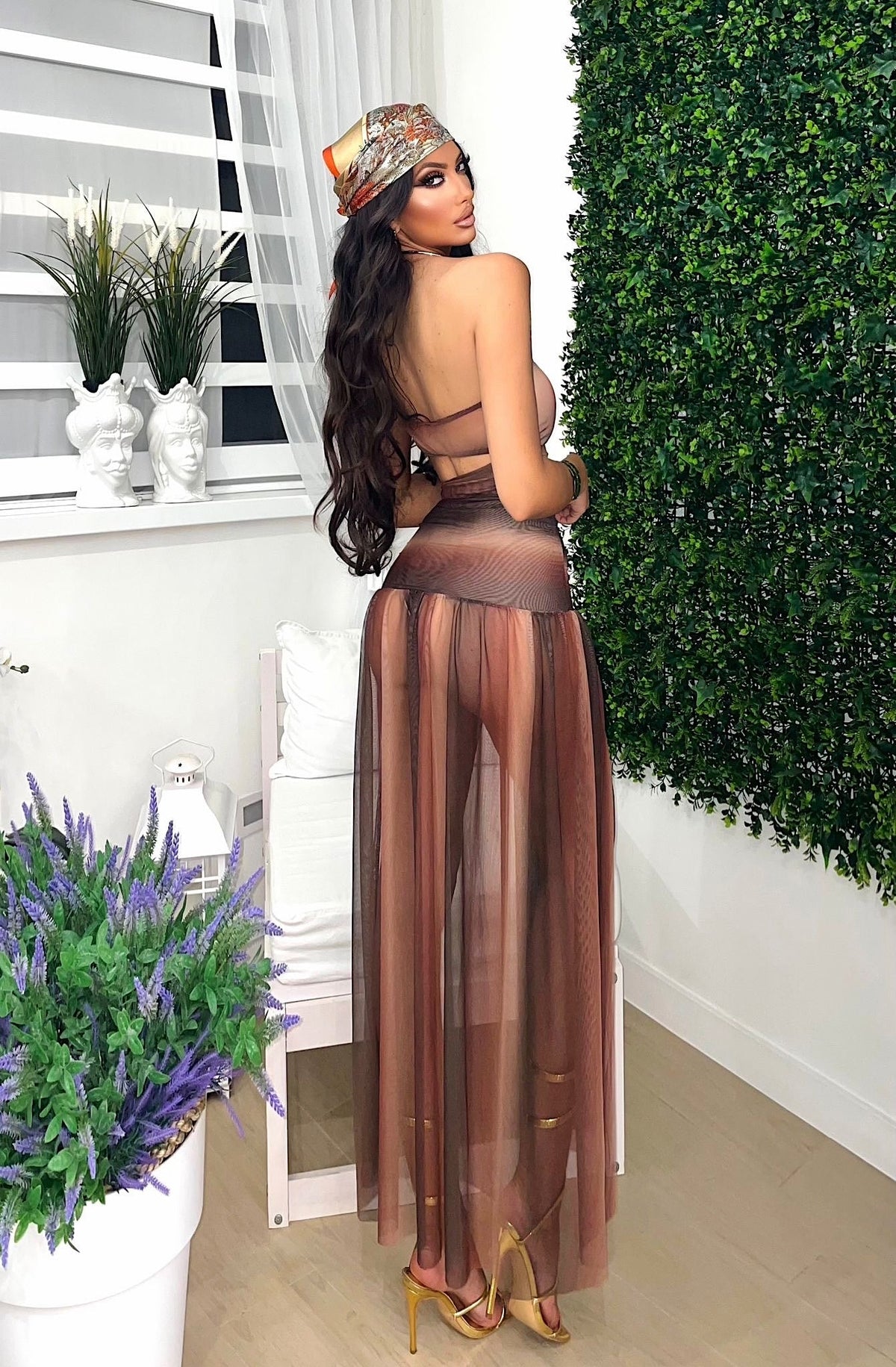Body due pezzi con stella nude