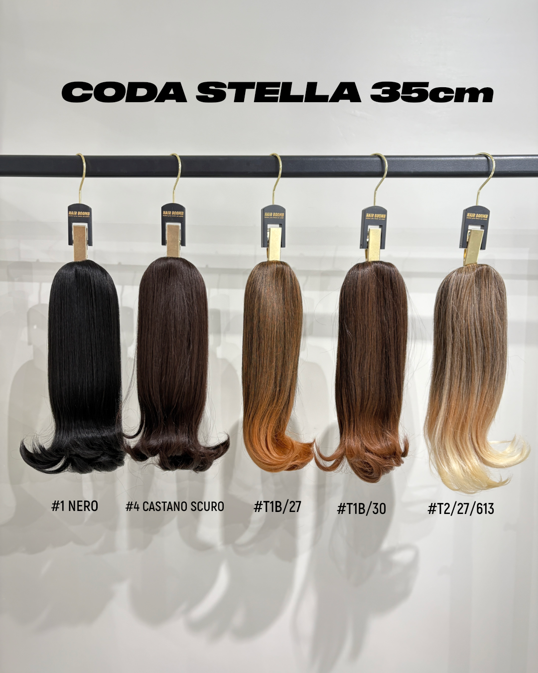 Coda Stella Extension liscia con coulisse 35cm vari colori